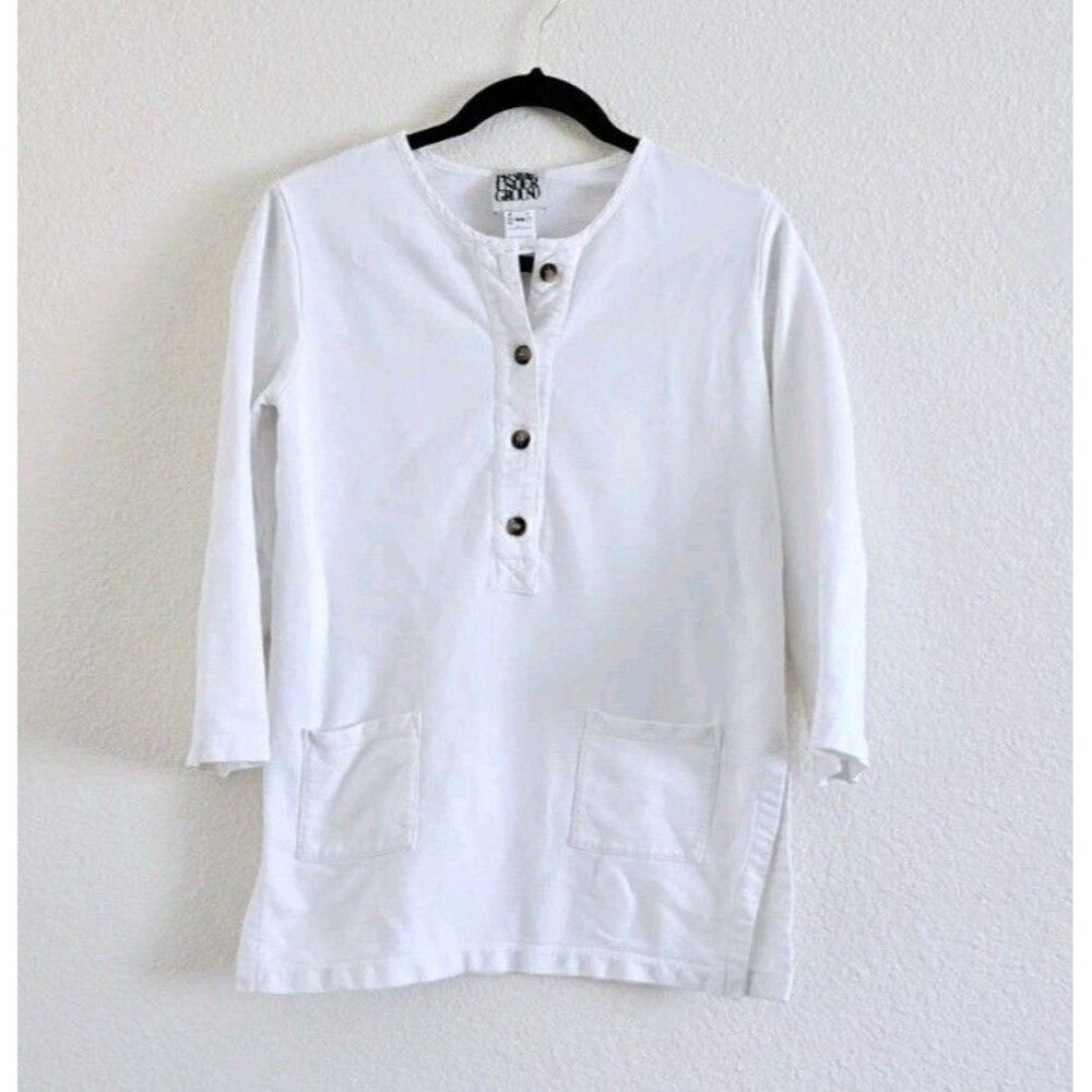 Prairie Underground Shirt Womens XS Tunic Button Pocket Boho Organic Cotton